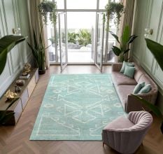 Handmade Knotted Hand Woven Bamboo Wool Rug